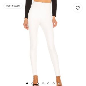 Faux Leather Legging in White